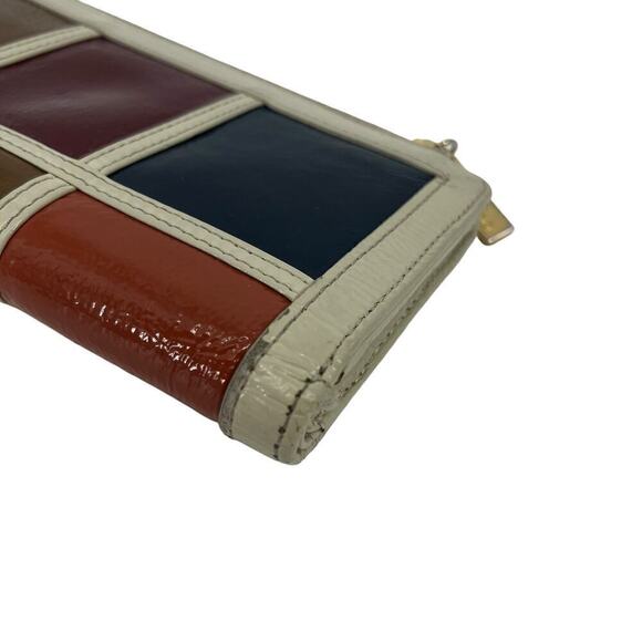 Hobo International Wallet Patent Leather Geometric Colorful Square Zip - Picture 3 of 9